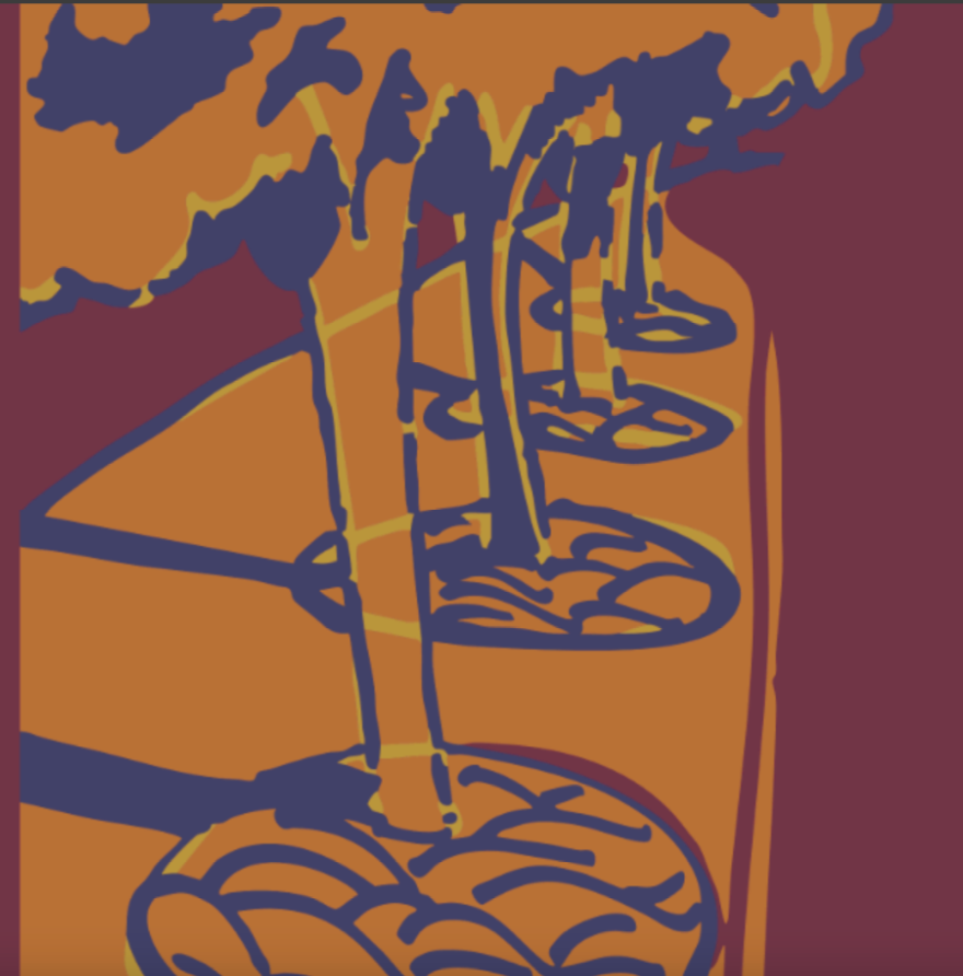 Illustration of trees in autumn